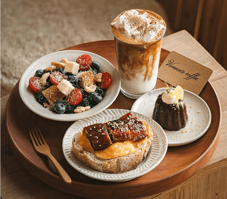 Freshly baked pastries and desserts at The Luxe Cafe